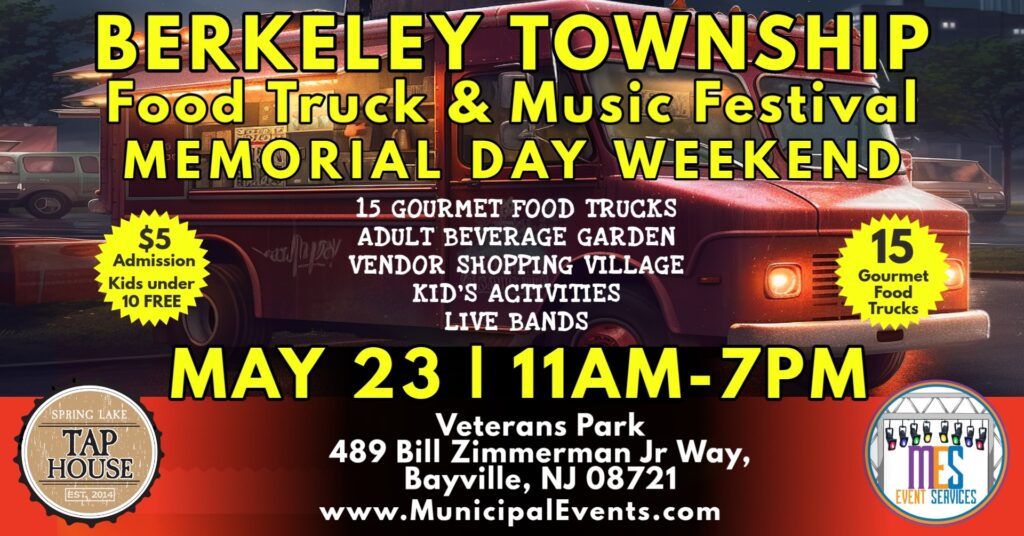 Berkeley Township food truck festival poster.