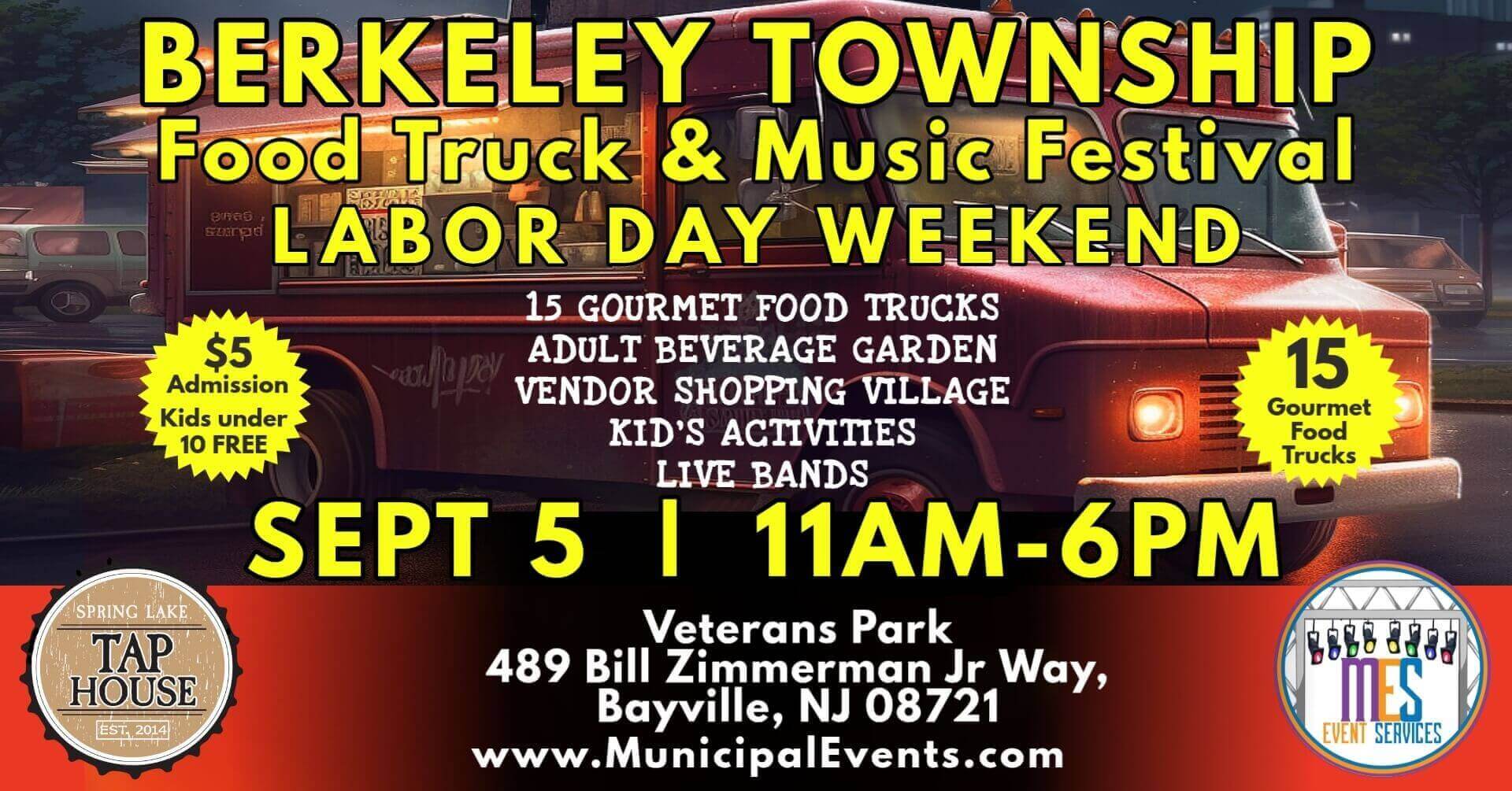 Food truck festival advertisement with event details.