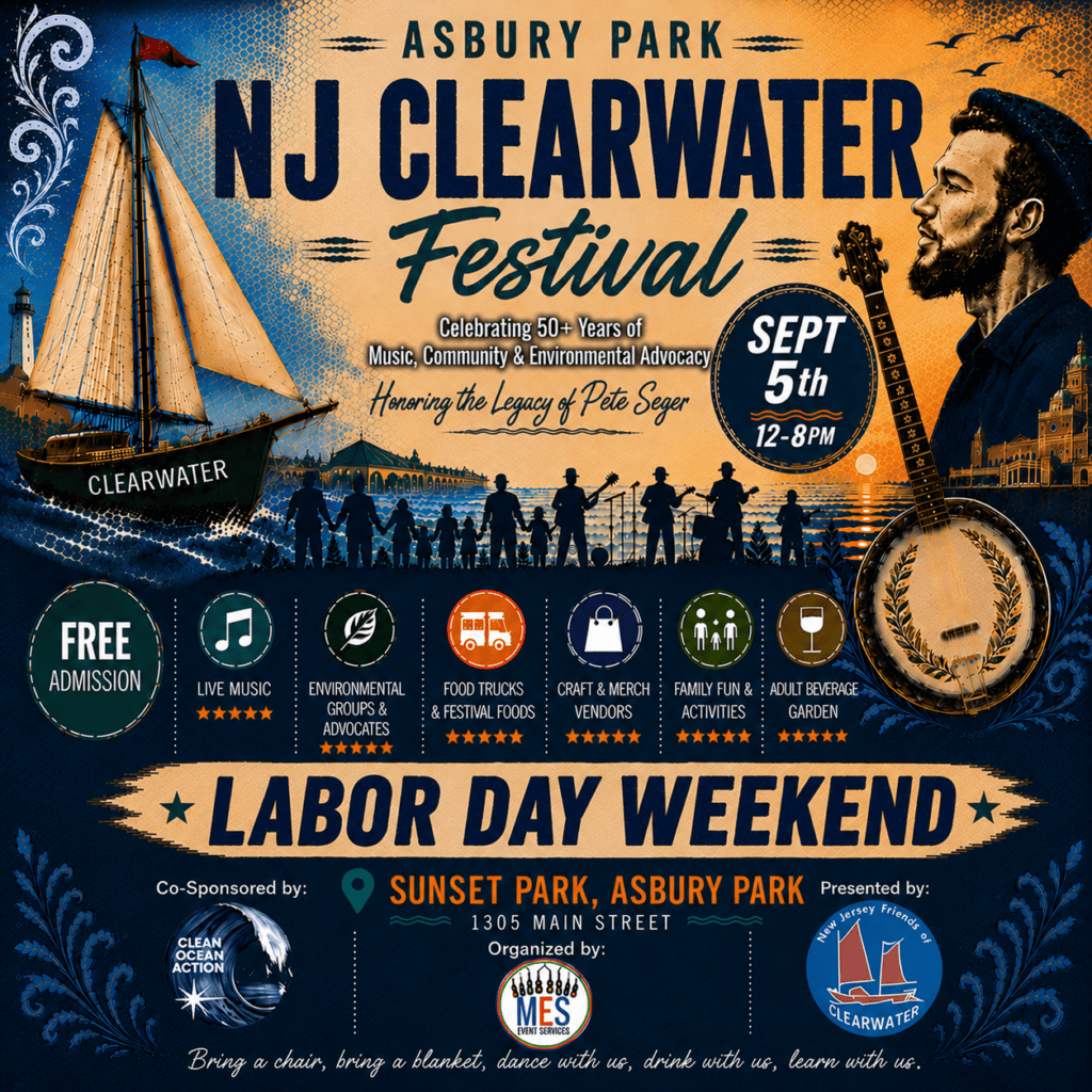 Asbury Park Clearwater Festival - Music & Food Labor Day weekeend!